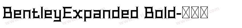 BentleyExpanded Bold字体转换